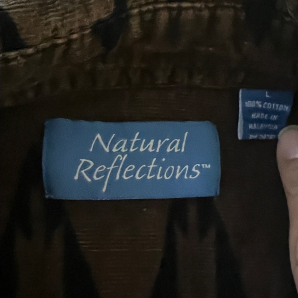 Natural Reflections Brown western horses AOP Camouflage boxy shirt size L - Picture 3 of 9
